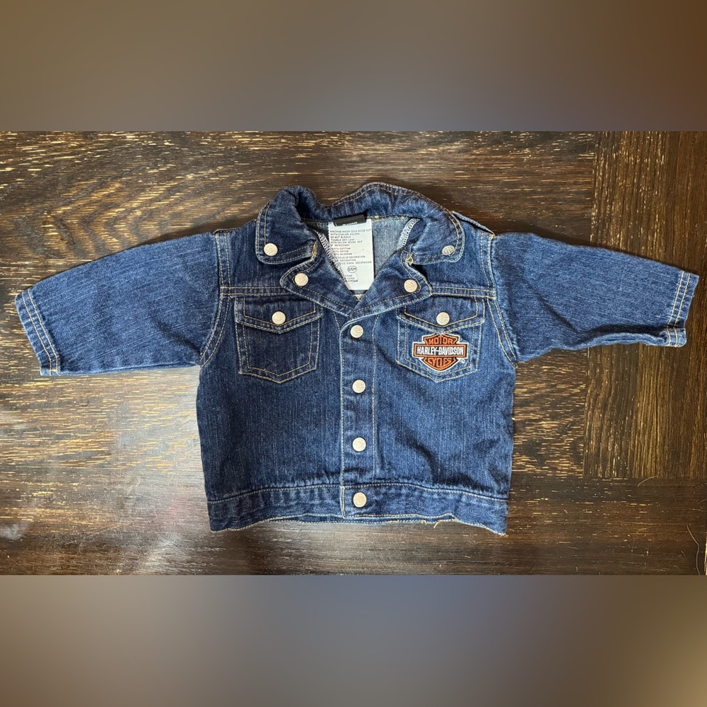 Harley-Davidson Kids Denim Jean Jacket 0/6 Month